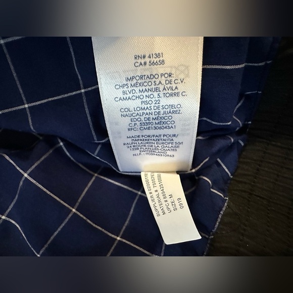 Chaps Polo Ralph Lauren Medium Men’s Harrington Navy Blue Light bomber jacket - Picture 7 of 9